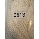 Kate and Sam Overlap Sweater Women’s L Ivory Cowl Neck‎ Waffle Knit Cape Split Brown Size L Photo 8