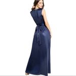 Dress the Population Dress‎ The Population Krista Plunging V-Neck Side Slit Gown Dress Navy Blue XS Photo 1