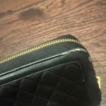 Love moschino  Black Leather Quilted Zip Around Accordion Wallet Photo 6