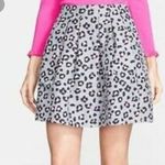 Kate Spade Cyber Cheetah Box Pleated Blue Smoke Mini Skirt Size 00 NWT Photo 0