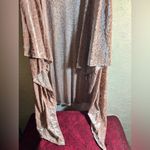 Boho Long Flowy Vest, purchased at Anthropologie, floral velvet embossed, blush Pink Size undefined Photo 3