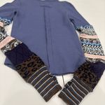 We The Free NWT Free People x “All In Cuff” Indigo Combo LS Top – Women’s S Photo 6