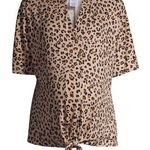 Time & Tru Womens Animal Print Beige Brown Maternity Top Size Small 4-6 10 New Photo 0