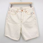 SLVRLAKE London Relaxed Denim Shorts Ivory High Rise Non Photo 1