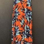 Maeve  Anthropologie hi low sunset hibiscus sleeveless orange blue dress 2 Photo 0