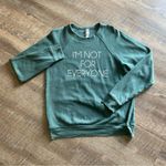 Bella Canvas I’m Not For Everyone Sweatshirt Crewneck Athleisure Green Medium Photo 2