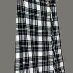 Talbots fringe wrap black and white ice plaid ! New Photo 4