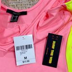 Forever 21 -Surf The Web Exclusive Bodysuit Top Size M in Pink/Yellow Neon Photo 2