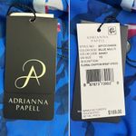 Adrianna Papell NWT Floral Chiffon Faux Wrap Dress Blue Pink Floral Size 10 NEW Photo 10