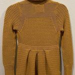 ANGEL OF THE NORTH Mustard Yellow Knitted Pockets Open Cardigan Size XS Photo 2