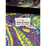 NWT Indian Cotton Kurti Kurta Tunic Women’s Size Small Purple Green Top Photo 5