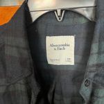 Abercrombie & Fitch  Green Black and Blue Flannel Shirt Dress Photo 2