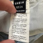 SheIn Jeans Womens 26x30 Blue Flared Heart Cutout Cute Mid Rise Distressed Denim Photo 4