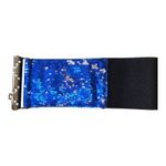 Oker NIP Women’s Blue Silver Sequin Elastic Waistband Rhinestones Buckle Belt Photo 5