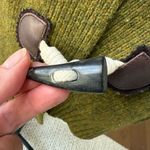 J.Crew Green Wool Horn Button Cropped Cardigan Sweater M Photo 4