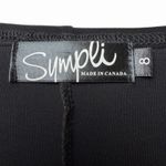 Sympli Womens Black Asymmetrical Tunic Top Velvet Burnout Size 8 Made In Canada Photo 7