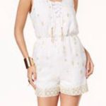 Thalia Sodi NWOT  White/Gold Romper L Photo 1