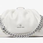 Michael Kors Nola Small Crossbody Bag white silver hardware clasp travel Photo 0