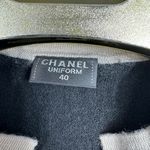 Chanel Vintage Uniform 1980s Wool knit Cardigan Black size 40 Photo 2