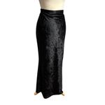 EXPRESS Vintage Y2K  Maxi Skirt Womens M Black Velvet Soft Y2K 90s Whimsygoth Photo 1