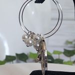 Silver Lion Head with Greek Key Design Drop Earrings Photo 4