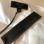 Chocolate USA  white teddy bear bomber jacket sz S Photo 3