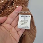 Retrofête Retrofete Myles Sequin Top in Bronze Photo 6