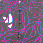 Equipment  Cornelia Top True‎ Black / Amaranth Pink Squiggle Floral Size Small Photo 7