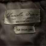 Danielle France Gray Rabbit Fur Winter Coat with Pink Lining size Medium Photo 6