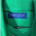 Karen Scott Vintage Green Turtleneck Top Embroidered Christmas Stockings Size L Photo 4