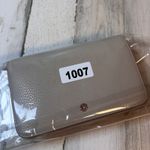 Dagne Dover Grey Pebbled Leather Crossbody Bag Rose Gold Hardware Photo 8