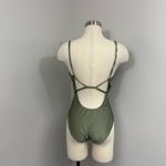 Aerie  Olive Ribbed One Piece Swimsuit Photo 7