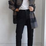 Oak + Fort  Slim Fit Elastic Waist Back Black Jeans Size S Photo 0