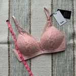 Knix Lace Deep V Bralette Bra Rose Water Pink Women’s Size Medium Photo 4