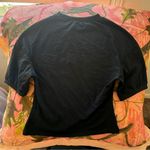 “MUSE” black & white letter print short sleeve crop top t shirt / fitted tee Photo 5