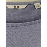 Uniqlo  Shirt Dress Size L Blue Colorblock 3/4 Sleeves Cotton Modal Casual Travel Photo 3