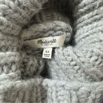 Madewell  Gray Hand knit Cozy Alpaca Wool Chunky Knit Turtleneck Sweater Photo 3