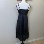 Sears vintage sexy black nylon slip negligee nightgown Size 36 Photo 5