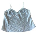 Vintage La Mouette Women’s M Lace Trim Camisole Tank Cream White Satin Coquette Size M Photo 0