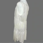 J.Crew White Sleeveless Tieredâ Cotton Shift Dress Cottagecore Cosplay Fairycore Photo 1