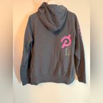 Peloton  ultimate fleece full zip hoodie black charcoal logo tie dye XL EUC Photo 4