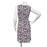 Daisy Fuentes  Purple Gray Combo Abstract Sleeveless Dress Small Twisted Preppy Photo 2