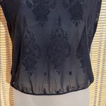 Victoria's Secret Sheer Black Floral Lace Cami Camisole Tank Top No Size Tag Photo 2