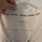 Calvin Klein  White Lace Up Layered Sweater, Sz XL Photo 2