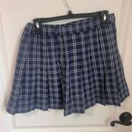 Aerie Women's Plaid Pleated Mini Skirt Blue Size Medium Casual Formal NWT Photo 0