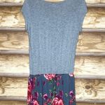 𝅺Nicolette scoop neck cap sleeve dropped waist floral skirt dress size M Size M Photo 6