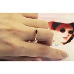 Boutique NEW Women's 18k Gold Plated Baguette Simulated Diamond Black Onyx Ring Size 5.5‎ Photo 8