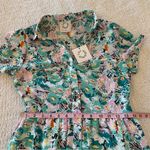 Lili Sidonio Sweet Daydreams Light Green Hirst Print Shirt Dress NEW XS Pink Photo 6