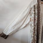 Gimmicks Mixed Print Floral Paisley Kimono Duster Cardigan Sz Small Boho Cottage Brown Photo 8