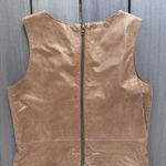Badgley Mischka Women’s "Belle" Sleeveless Gold Genuine Leather Dress Size 8 Photo 3